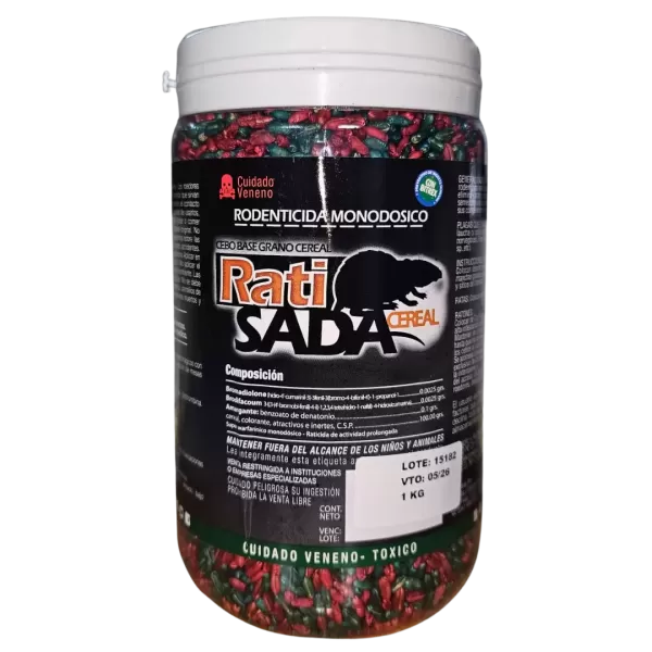 Raticidas Grano Pote x 1kg. Caja x 6 un.