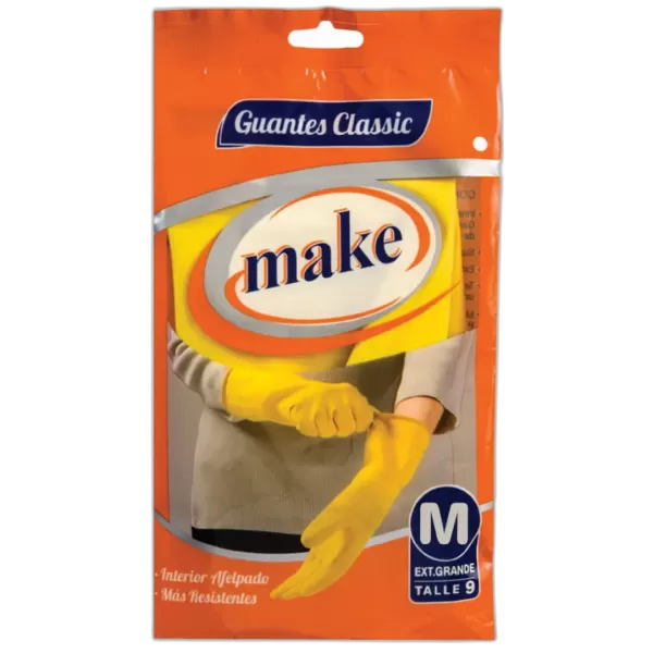 Guantes Látex Afelpados "Make" med/ch/gde.