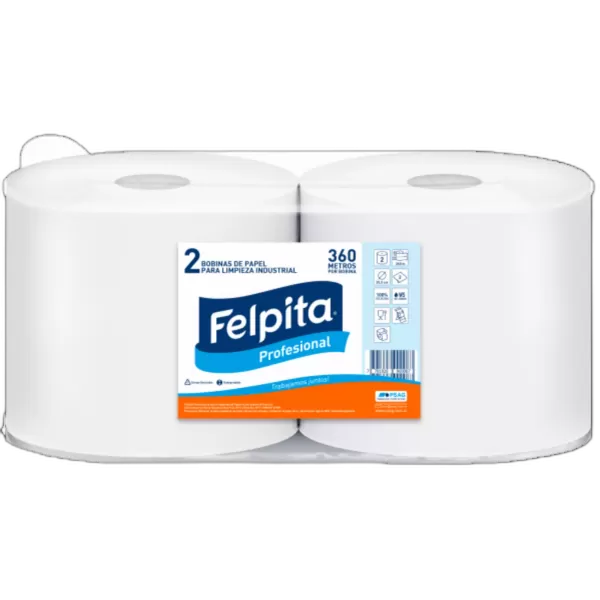Bobina Limpieza Felpita 2 Rollos X 360 Mt